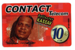 ANTILLES GUADELOUPE MARTINIQUE  CARTE TELEPHONIQUE CONTACT TELECOM 10 € KASSAV JEAN PHILIPPE MARTHELY - Antille (Francesi)