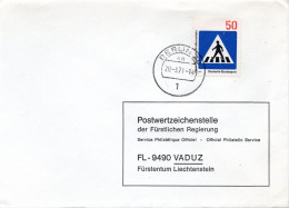 74525 - Bund - 1971 - 50Pfg StVO I EF A Bf BERLIN -> Liechtenstein - Briefe U. Dokumente