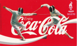 Calendarietto - Coca Cola - Enjoy - Sport Scherma - Atlanta  Olimpici Games- Anno 1996 - Tamaño Grande : 1991-00