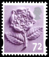 England 2003-16 72p English Tudor Rose Type II Unmounted Mint. - England