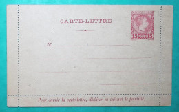 ENTIER 15C ROUGE CARTE LETTRE PRINCE CHARLES III MONACO NEUF COVER - Postal Stationery