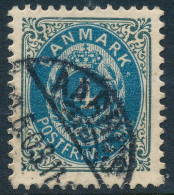 Denmark Danemark Danmark 1895: 4ø Grey/blue Bicolour, VF Used, AFA 23B (DCDK00585) - Oblitérés