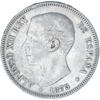 Espagne-Alphonse XII 5 Pesetas 1875 Madrid - Autres & Non Classés