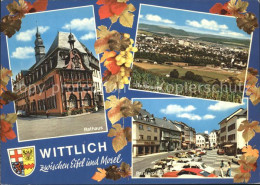 72051672 Wittlich Teilansicht Rathaus Pariserplatz Wappen Weinlaub Wittlich - Wittlich