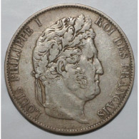 GADOURY 678a - 5 FRANCS 1845 W Lille TYPE LOUIS PHILIPPE 1er - TTB - KM 749.13 - 5 Francs