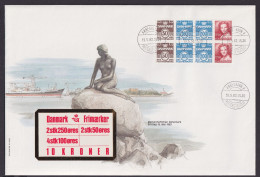 Dänemark Markenheftchen Brtief Zusammendruck Heftchenblatt Kopenhagen Denkmal - Storia Postale