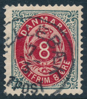 Denmark Danemark Danmark 1895: 8ø Grey/red Bicolour, F-VF Used, AFA 25B (DCDK00592) - Used Stamps