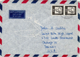 74556 - Bund - 1964 - 2@30Pfg Kant A LpBf HEILIGENHAUS -> Chicago, IL (USA) - Storia Postale