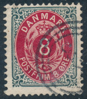 Denmark Danemark Danmark 1895: 8ø Grey/red Bicolour, F U K3 Esrom Star, AFA 25By (DCDK00595) - Oblitérés