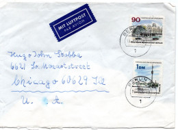 74561 - Berlin - 1966 - 1DM Neu-Berlin MiF A LpBf BERLIN -> Chicago, IL (USA) - Storia Postale