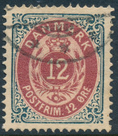 Denmark Danemark Danmark 1875: 12ø Grey/red Bicolour, XF Used, AFA 26a (DCDK00599) - Used Stamps