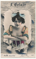 Journal Crevé "L'Eclair" - Jeune Femme, Mariette Sully (artiste) - Photo Reutlinger, Paris - Frauen