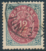 Denmark Danemark Danmark 1875: 12ø Grey/red Bicolour, F-VF Used, AFA 26a (DCDK00601) - Used Stamps