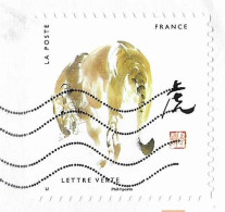 LE TIGRE NOUVEL AN CHINOIS 2017 SEUL SUR LETTRE FLAMME LA POSTE 2017, VOIR LES SCANNERS - Storia Postale