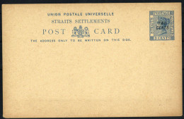 1891, Malaiische Staaten Straits Settlements, P 9 B II, Brief - Altri - Asia