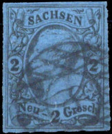 1855, Altdeutschland Sachsen, 10, Gest. - Sachsen