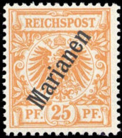 1900, Deutsche Kolonien Marianen, 5 II, * - Isole Marianne