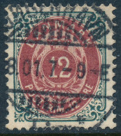 Denmark Danemark Danmark 1896: 12ø Grey/red Bicolour, F-VF Used, AFA 26B (DCDK00605) - Used Stamps