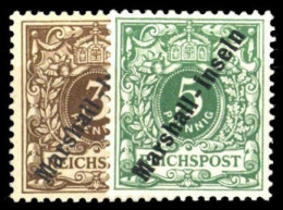 1899, Deutsche Kolonien Marshall Inseln, 7+8, * - Isole Marshall