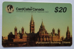 Canada Cardcaller $20 Prepaid - Parliament Building Ottawa 01/96 - Kanada