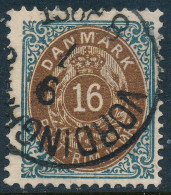 Denmark Danemark Danmark 1875: 16ø Blue-grey/brown Bicolour, Fine Used, AFA 27y (DCDK00610) - Oblitérés