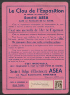 Pub Société Belge D'Electricité ASEA Affr. PREO 1935 (N°337) Pour Verreries Et Gobleteries Nouvelles à MANAGE - Typos 1932-36 (Cérès Et Mercure)