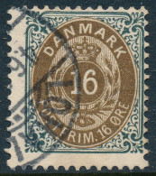 Denmark Danemark Danmark 1895: 16ø Blue-grey/brown Bicolour, F Used, AFA 27B (DCDK00613) - Used Stamps