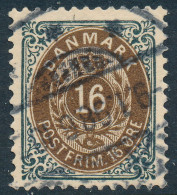 Denmark Danemark Danmark 1895: 16ø Blue-grey/brown Bicolour, F-VF Used, AFA 27By (DCDK00614) - Used Stamps