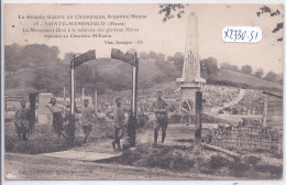 SAINTE-MENEHOULD- LE MONUMENT ELEVE A LA MEMOIRE DES GLORIEUX HEROS REPOSANT AU CIMETIERE MILITAIRE - Sainte-Menehould