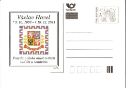 CDV C Czech Republic Vaclav Havel 1936 - 2011 COAT OF ARMS STANDART Lion - Otros & Sin Clasificación