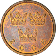 Monnaie, Suède, Carl XVI Gustaf, 50 Öre, 2008, TTB, Bronze, KM:878 - Suède