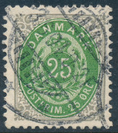 Denmark Danemark Danmark 1903: 25ø Grey/green Bicolour, F-VF Used, AFA 29C (DCDK00616) - Oblitérés