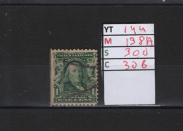 PRIX FIXE Obl 144 YT 138A MIC 300 SCOT 306 GIB Benjamin Franklin  1902 1903  Etats Unis 58/04 Dentelée 3 Cotés - Used Stamps