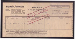 Dt- Reich (023635) Werbezudruck (Spare Gas Und Strom) Auf Wasserrechnung Vermutlich 1940 - 1900 – 1949