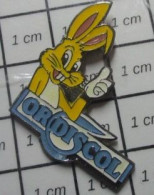 1022 Pin's Pins / Beau Et Rare / INFORMATIQUE / LAPIN JAUNE ORDISCOL ORDINATEUR SCOLAIRE - Informática