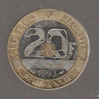 FRANCE MONT SAINT MICHEL 20F REF 871 1993 - 20 Francs
