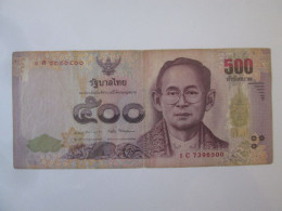 Thailand 500 Baht 2014 Banknote,see Pictures - Thailand