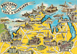 CARTES GEOGRAPHIQUES - Bretagne - Côte D'emeraude - Dinan - Carte Postale - Maps