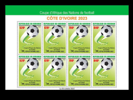 Burundi 2023 Mih. 4038/41 Football. 2023 Africa Cup Of Nations In Ivory Coast (M/S) MNH ** - Nuovi