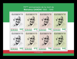 Burundi 2023 Mih. 4043/46 Mahatma Gandhi (M/S) MNH ** - Nuovi