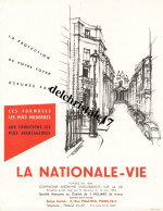 Buvard 0001 - La Nationale-vie - Siège Social Paris 9ème - Banca & Assicurazione