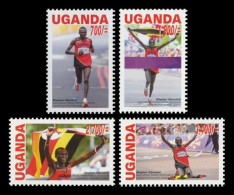 Uganda 2013 Mih. 3115/18 Olympic Marathon Champion Stephen Kiprotich MNH ** - Ouganda (1962-...)