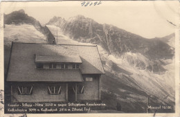 E3863) KASSELER STILLUPP HÜTTE 2250m Gegen Stilluppkees - Kasselerspitze Keilbachspitze  - Zillertal - S/W FOTO AK Tirol - Zillertal