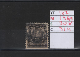 PRIX FIXE Obl  152 YT 146A  MIC 308 SCOT 314  GIB B. Harrison 1907 Etats Unis 58/05 Dentelée 3 Cotés - Used Stamps
