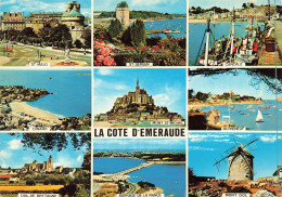 CARTES GEOGRAPHIQUES - Multivues - Mont St-Michel - La Côte D'Emeraude - Carte Postale - Maps