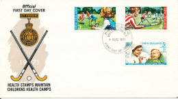 New Zealand FDC 4-8-1971 Health Stamps Complete Set Of 3 With Cachet - FDC