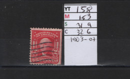 PRIX FIXE Obl  158 YT 153 MIC 319 SCO 326 GIB Washington  1903-07 Etats Unis 58/05  Dentelée 3 Cotés - Used Stamps