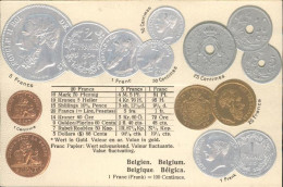 41363729 Muenze Auf Ak Belgien   - Coins (pictures)