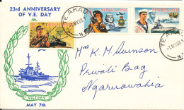 New Zealand FDC 7-5-1968 23rd Anniversary Of V.E. Day Victory 7th May Complete Set Of 3 With Cachet - FDC