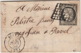 TARN - N°3 Sur Lettre De SOREZE à Destination De REVEL - 1850 - 1849-1850 Cérès